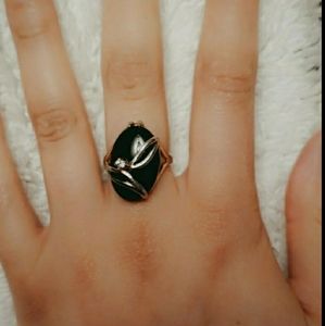 14k gold filled black onyx ring